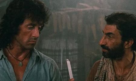 Sasson Gabai and Sylvester Stallone